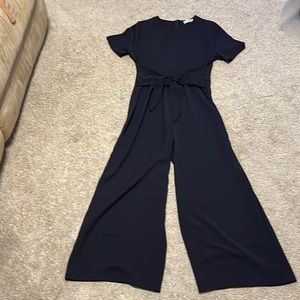 Short sleeve navy jumpsuit